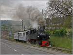 The SEG G 2x 2/2 105 of the Blonay Chamby Railway leaves the Blonay train station with the last steam train of the day.

May 5, 2024