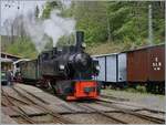 The SEG G 2x 2/2 105 of the Blonay Chamby Railway arrived in Chaulin. - Termina station.
This was the first steam train of the season from Blonay to Chaulin. 

May 4, 2024