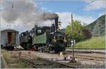 Festival Suisse de la vapeur 2024 / Swiss Steam Festival 2024 of the Blonay-Chamby Bahn -
The two Blonay Chamby steam locomotives LEB G 3/3 N° 5 and the SEG G 2x 2/2 105 shunt in Blonay to take over their train to Chaulin
May 19, 2024