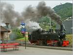 The B-C's  Swiss Steam Festival 2024  is over, but the Blonay-Chamby Railway also offers wonderful steam locomotive pictures on  ordinary  weekends: 
The SEG G 2x 2/2 105 of the Blonay-Chamby Railway steams in Blonay; She will take over the train that is about to arrive on the home platform. 

June 8, 2024