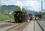 The BFD HG 3/4 No. 3 of the Blonay Chamby Railway has arrived in Blonay with its steam train. In a good quarter of an hour, the train will steam back to Chaulin.

May 10, 2025
