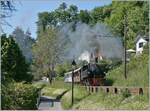 The SEG G 2x 2/2 105 by the Blonay Chamby Railway is by Blonay on the way to Chaulin. 

18.05.2025