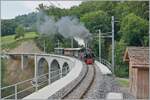 Swiss Steam Festival 2025 - The SEG G 2x 2/2 105 hauls a steam train from Blonay to Chaulin on the Baye de Clarens Viaduct. 

June 8, 2025