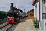 The SEG G 2x 2/2 105 by the Blonay Chamby Railway is arriving at the Chamby Station. 

24.05.2024