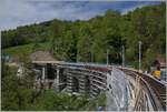 During the renovation work on the Bay de Clarens Viaduct, the museum's railway service was maintained, and this photo was taken.

May 4, 2024