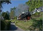 The SEG G 2x 2/2 105 is wiht his steam train betwenn Blonay and Chantemerle on the way to Chaulin. 

18.05.2025