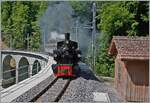 Swiss Steam Festival 2025 - The SEG G 2x 2/2 105 hauls a steam train from Blonay to Chaulin on the Baye de Clarens Viaduct by Vers Chez Robert.

June 8, 2025