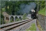 The BFD HG 3/4 N° by the Blonay-Chamby Railway is with his steamer train service near Vers-Chez-Robert on the way from Blonay to Chaulin

08.06.2025