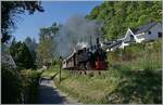 The SEG G 2x 2/2 105 by the Blonay-Chamby Railway is with his steamer service betwen Blonay and Chantemerle on the way to Chaulin. 18.05.2025