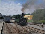 The LEB G 3/3 No. 5 of the Blonay Chamby Railway is shunting in Blonay.

Aug 4, 2024
