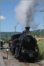The BFD HG 3/4 No. 3 of the Blonay Chamby Railway is shunting in Blonay to later pull its steam train to Chamby.

May 9, 2026