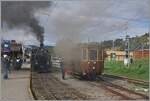 For the season finale of the Blonay Chamby Railway  La DER 2023,  there was plenty of steam once again: the G 2/2 No. 4  Rimini  arrived in Blonay with the beautifully restored A-L compartment coach with luggage compartment CF2 No. 21, built in 1900, and the HG 3/4 is waiting with its train for the imminent departure.

October 28, 2023