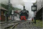 How beautiful sunny weather is...<br>... but often it is precisely the nasty weather that enables atmospheric steam locomotive pictures.<br>In Chaulin, the SEG G 2x 2/2 105 of the Blonay Chamby Railway is shunting and, with its steam and smoke, bathe ...