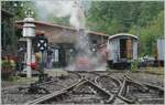 How beautiful sunny weather is...<br>... yet often it is precisely the nasty weather that enables atmospheric steam locomotive pictures.<br>In Chaulin, the SEG G 2x 2/2 105 of the Blonay Chamby Railway is shunting and, with its steam and smoke, bathe ...