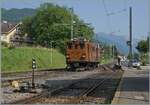 In my opinion, a very special gem of the Blonay Chamby Railway is the Bernina Railway RhB Ge 4/4 81, which is shunting here in Blonay to prepare its train for the return journey to Chaulin.

June 9, 2025
