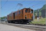The beautiful Bernina Railway Rhb Ge 4/4 81 of the Blonay Chamby Railway is waiting at Blonay station for its next assignment.