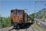 The Bernina Railway RhB Ge 4/4 81 of the Blonay Chamby Railway is in Chamby on its way to Chaulin.

May 24, 2026