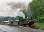 The SEG G 2x 2/2 105 of the Blonay Chamby Railway departs Blonay towards Chamby with a short steam train in nasty weather.

June 15, 2025