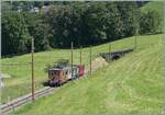 The BOB HGe 3/3 No. 29 of the Blonay Chamby Railway is on its way with its museum train from Blonay to Chaulin and was photographed shortly before Cornaux.

May 25, 2026