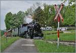 At Chaulin, the BFD HG 3/4 No. 3 of the Blonay Chamby Railway is running with its steam train. The train is on its way from Blonay to Chamby.

May 3, 2025
