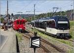The RhB ABe 4/4 No. 3 of the Blonay Chamby Railway takes over its museum train to Chaulin in Blonay. On the right side of the picture is the CEV MVR ABeh 2/6 7508, which is not needed on the weekend.

August 23, 2026