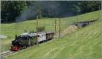 Swiss Steam Festival 2026 - The SEG G 2x 2/2 105 of the Blonay-Chamby Railway is on its way to Chaulin with its steam train at Cornaux.

May 25, 2026