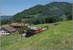 Swiss Steam Festival 2026 - The BFD HG 3/4 No. 3 is on its way to Chaulin with its colorful steam train at Cornaux.

May 25, 2026