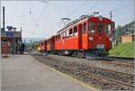 Swiss Steam Festival 2026 - The Bernina Railway RhB ABe 4/4 I 35 of the Blonay Chamby Railway is waiting in Blonay with its train to Chaulin for departure.

June 9, 2025