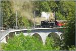 The railway adventure of the Bernese Oberland - the BFD HG 3/4 No. 3 is running with its steam train over the Baye de Clarens Viaduct.

September 6, 2026