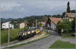 The Bernese Oberland Railway Adventure - the MOB FZe 6/6 2002 with its Riviera Belle Epoque train 200207E is on its way to Montreux near Planchamp. September 5, 2026