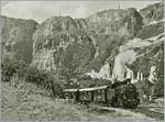 The DFB HG 4/4 704 is leaving The Gletsch Station.