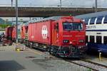 SBB 9174 003 stands on 26 May 2019 in Brugg AG as part of the Open Weekend e3xhibitions of Verein Mikado 1244.