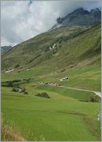 The Glacier Express Zermatt Davos between Realp and Hospental.