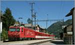 MGB HGe 4/4 with a Local train by the stop in St Nicklaus.
11.08.2012