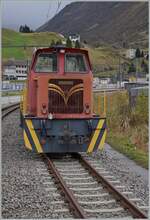 As I entered Andermatt I saw (and photographed) this little diesel locomotive.