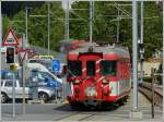A MGB local train from Andermatt is arriving in Brig on May 28th, 2012.