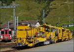Two maintenance engines photographed in Andermatt on September 16th, 2012.