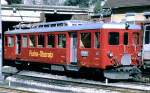 BDeh 2/4 No 45 of FO (Furka-Oberalp) at Brig, August 23rd, 1979. Some time before, this unit was a ABDeh 2/4; only by the red colour of the seats in the first window between drivers cabine and door, shows the ex first class.