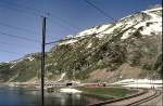 Deh 4/4 one of No 51 to 55 at Oberalp-Pass, July 26th, 1980.