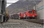 The MGB Deh 4/4 52 with a local train in Andermatt.
 21.10.2017