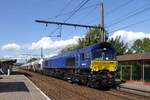 Crossrail Benelux PB15 hauls a silo train through Antwerpen-Noorderdokken on 14 July 2022.