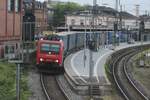 SBBCI 482 023 si ferma a Offenburg con un treno intermodale in direzione sud il 22 giugno 2024.