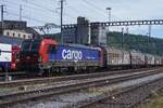 SBB Cargo 193 079 passiert am 22. Mai 2026 mit einem Ganzzug Brugg AG.