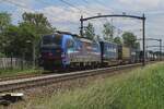 SBBCI 193 532 'Night Piercer' (because the Alps on the stickers are protrayed at night...) hauls a diverted intermodal train through Hulten on 5 June 2024.