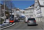 In Teufen  ist ein AB-TB ABe 8/12 auf dem Weg nach St.