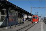The RhW / AB BDeh 1/2 N° 1  Liseli  in Rheineck Railway Station.