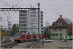 The asm Be 2/6 510 and an other one are arriving at the Biel/Bienne Station.