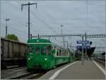 A BAM local Train ist leaving Morges.