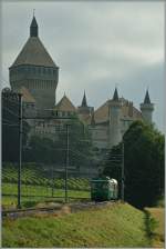 a BAM locla train near the Castle of Vufflens. 
03.07.2014