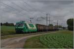 A BAM Ge 4/4 with a Cargo train near Yens.